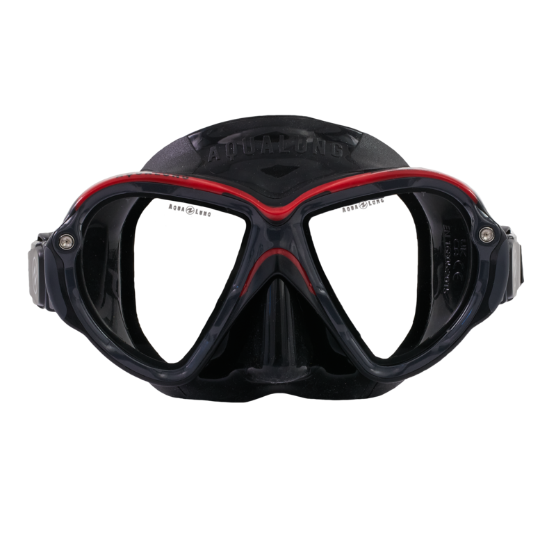 Aqualung Máscara Reveal Ultrafit Negro / Rojo