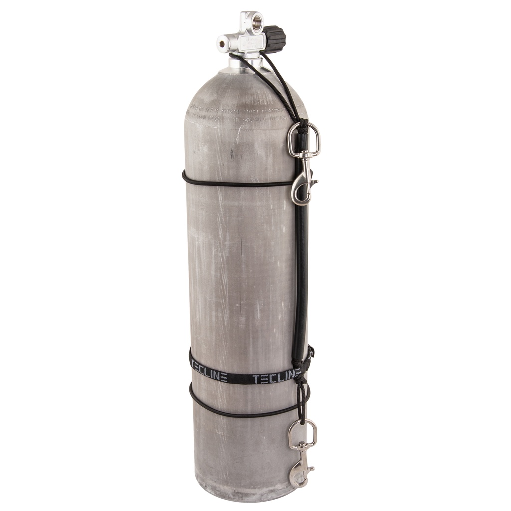 Tecline Set Completo Botella Stage S80 10-11L 120mm Inox Negro