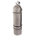 Tecline Set Completo Botella Stage S80 10-11L 120mm Inox Negro