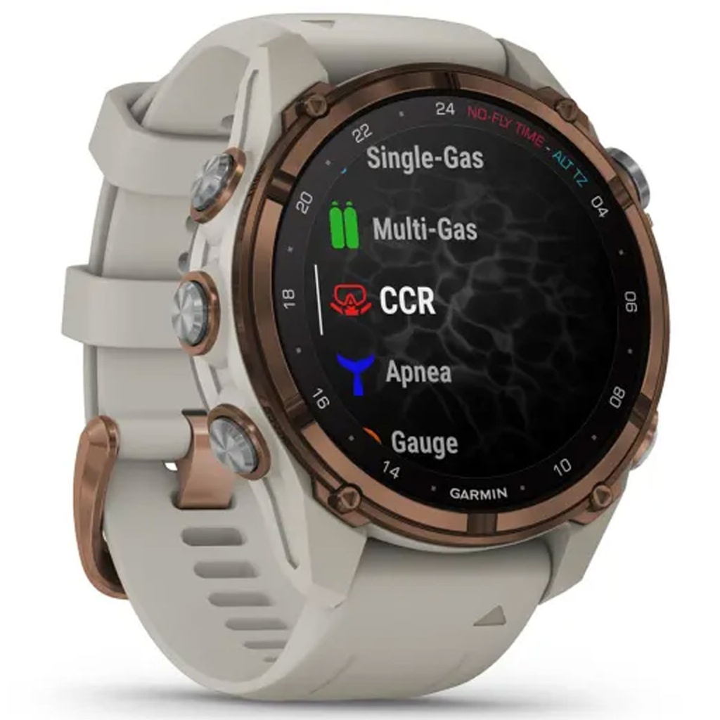 Garmin Descent MK3i Titanio Bronce 43mm - Correa Silicona Gris