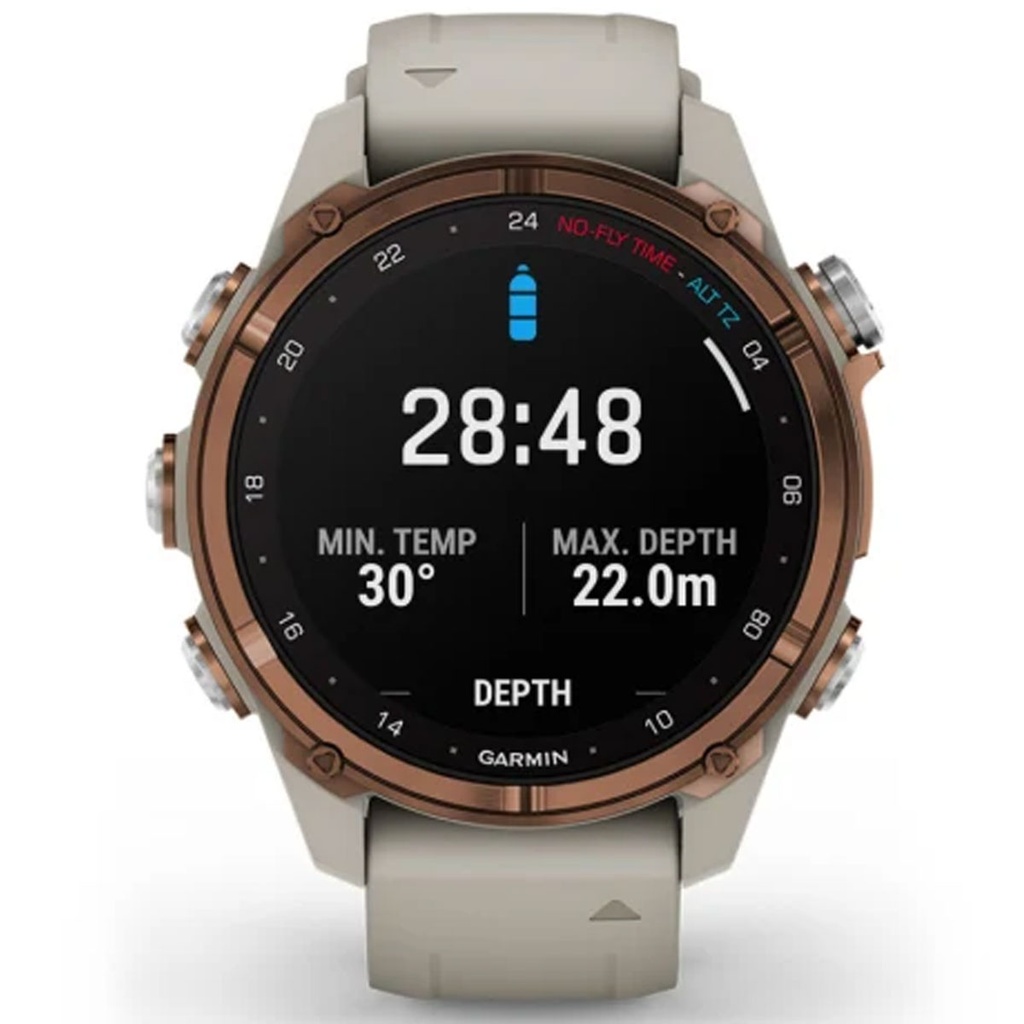 Garmin Descent MK3i Titanio Bronce 43mm - Correa Silicona Gris