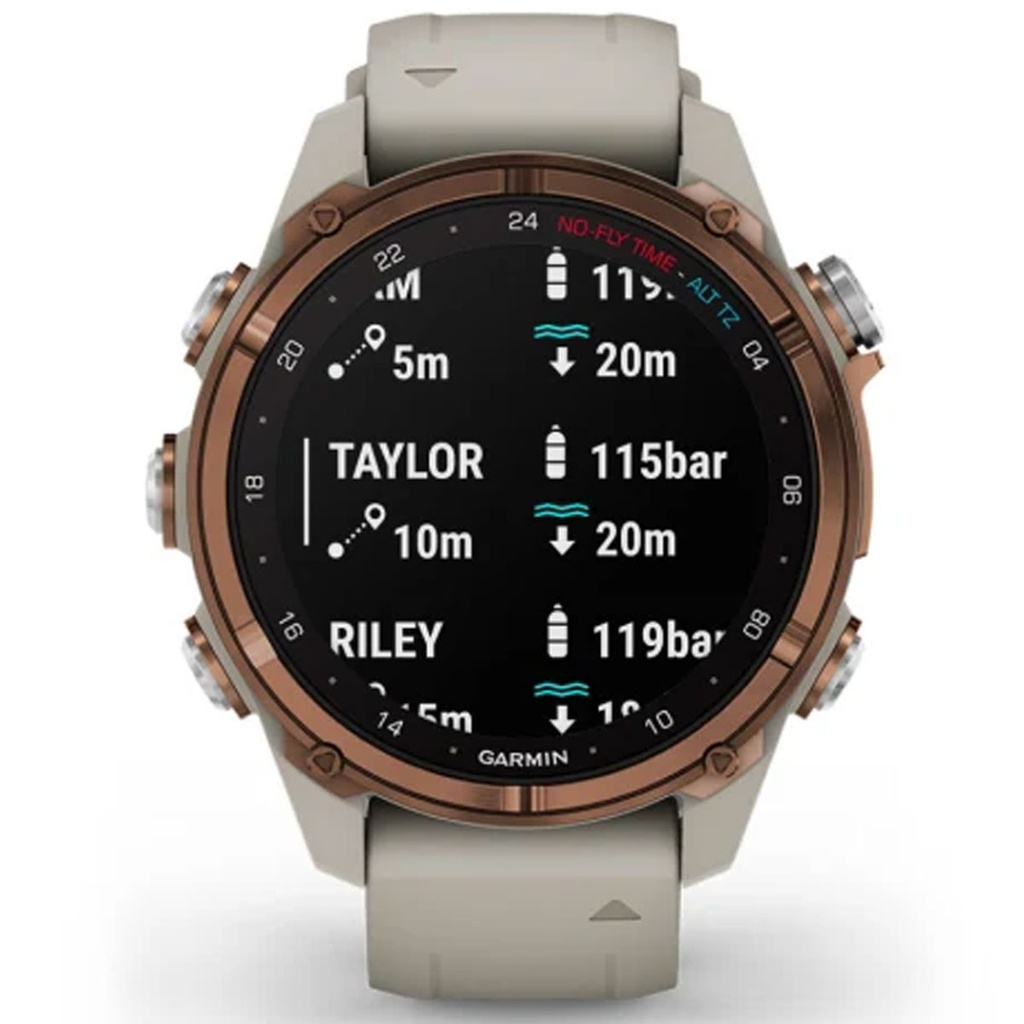Garmin Descent MK3i Titanio Bronce 43mm - Correa Silicona Gris