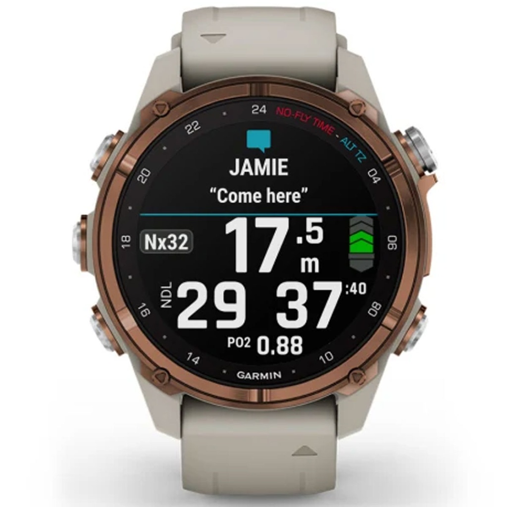Garmin Descent MK3i Titanio Bronce 43mm - Correa Silicona Gris