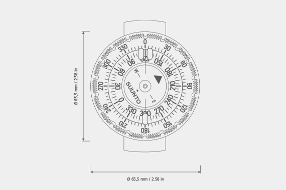 Suunto Brújula SK8 Negro de Muñeca