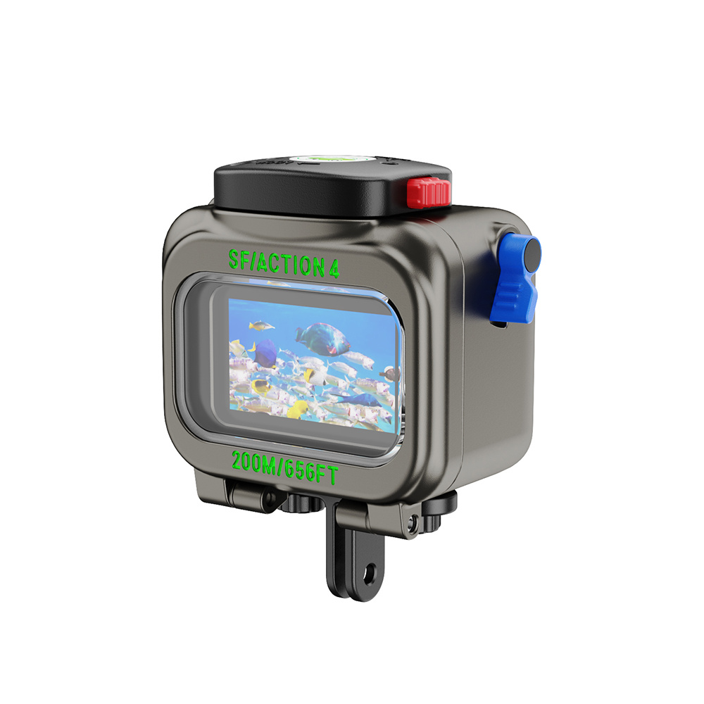 Sea Frogs Carcasa Aluminium 200m Negro para DJI Action 5/4/3