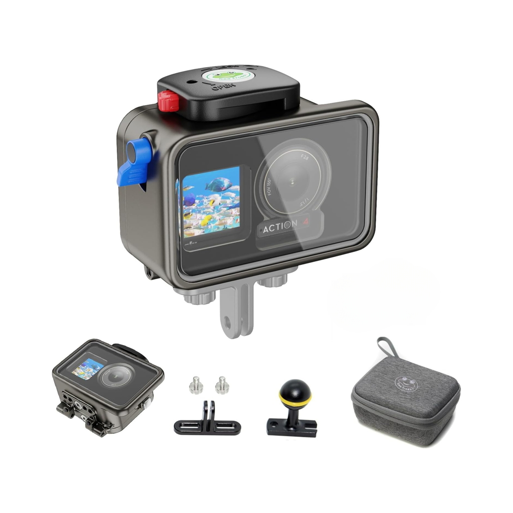 Sea Frogs Carcasa Aluminium 200m Negro para DJI Action 5/4/3