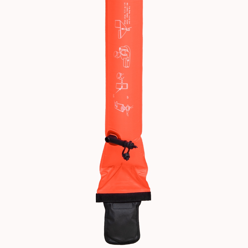 Tecline Boya Semi-Cerrada Naranja 180CM Con Carrete 30M