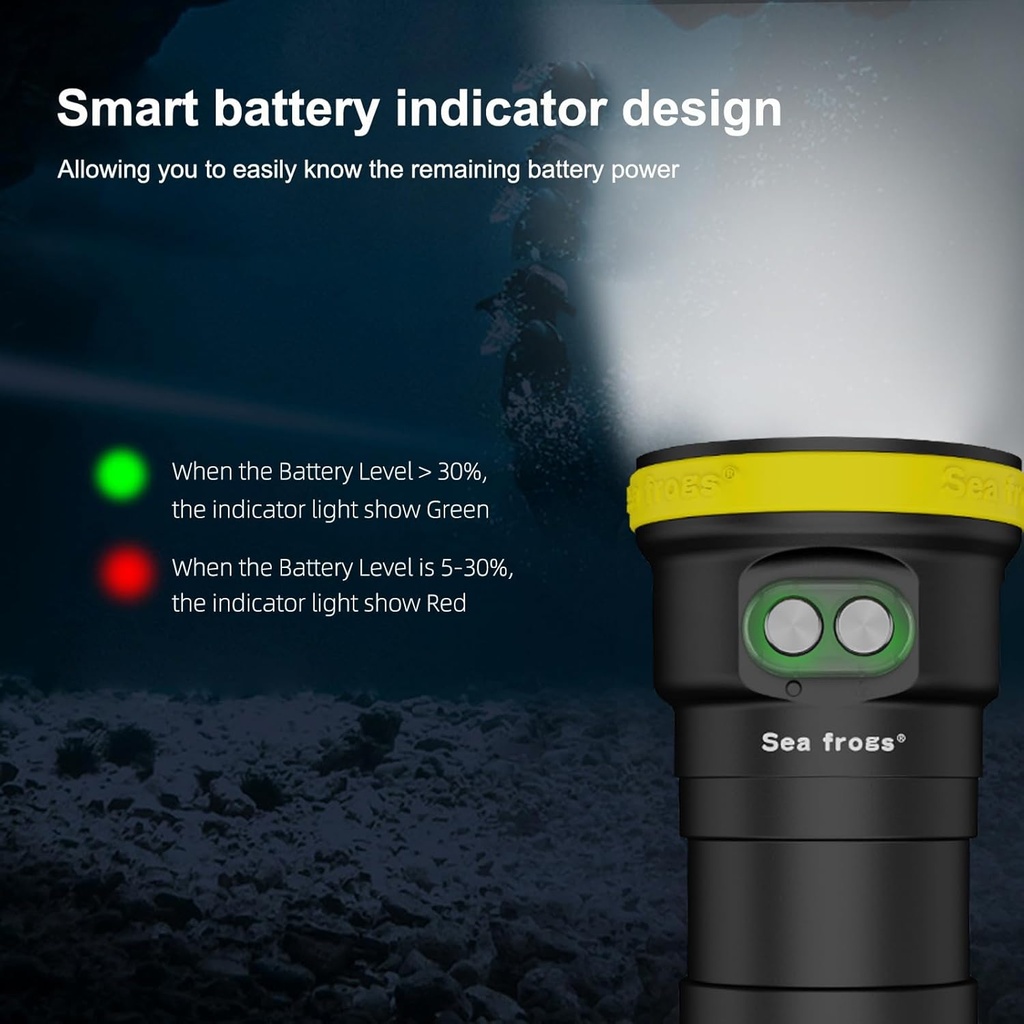 Sea Frogs SF-W02 Foco 11000lm Rojo / UV 100m