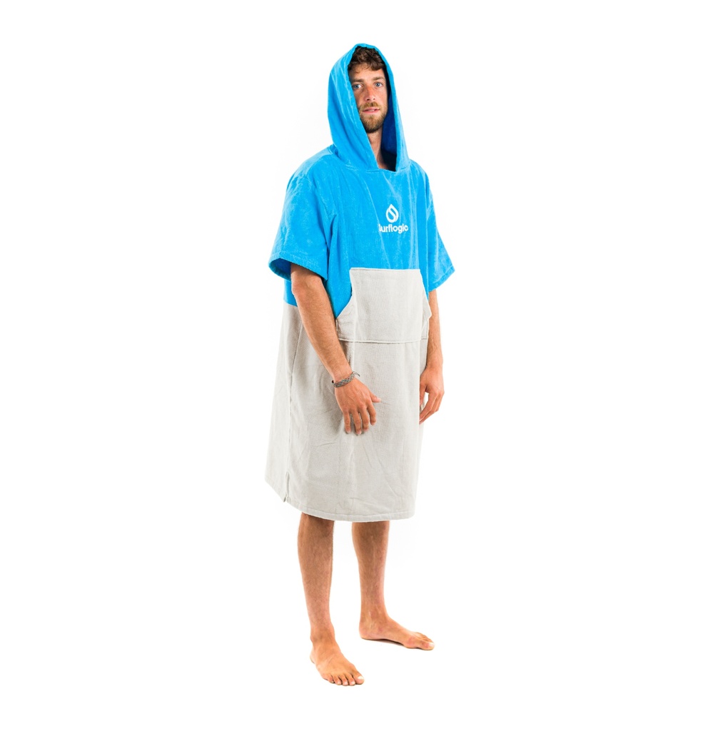 Surflogic Poncho Cyan & Gris
