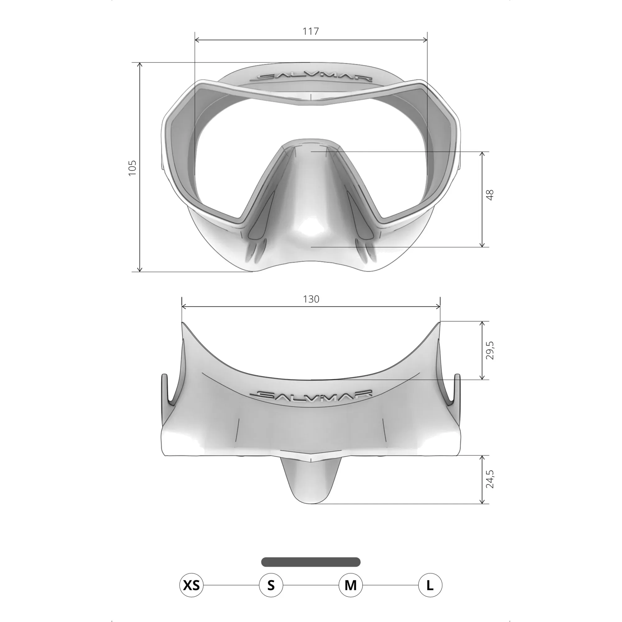 Salvimar Máscara Endless Mid Anti Fog Negro