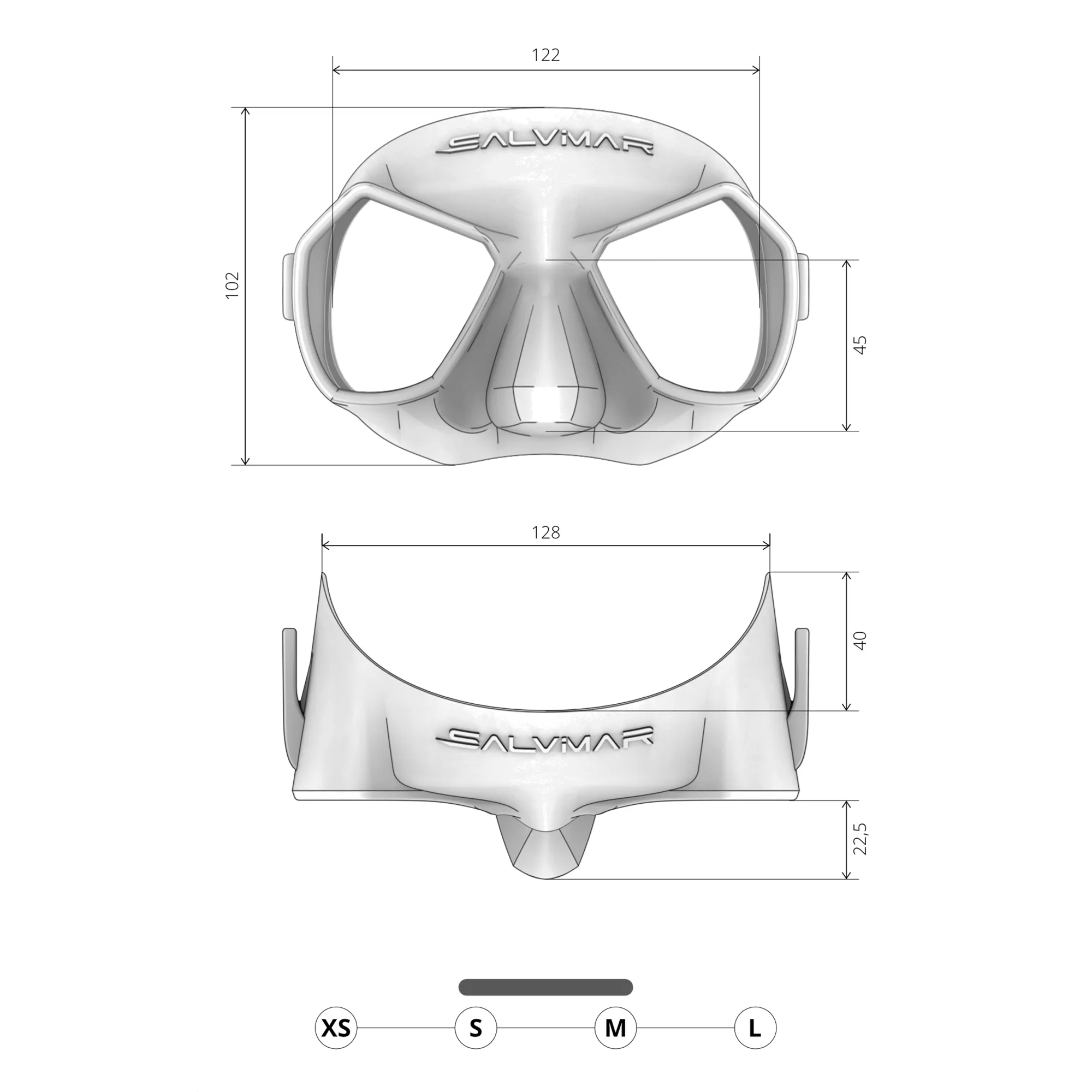 Salvimar Máscara Hator Anti Fog Negro