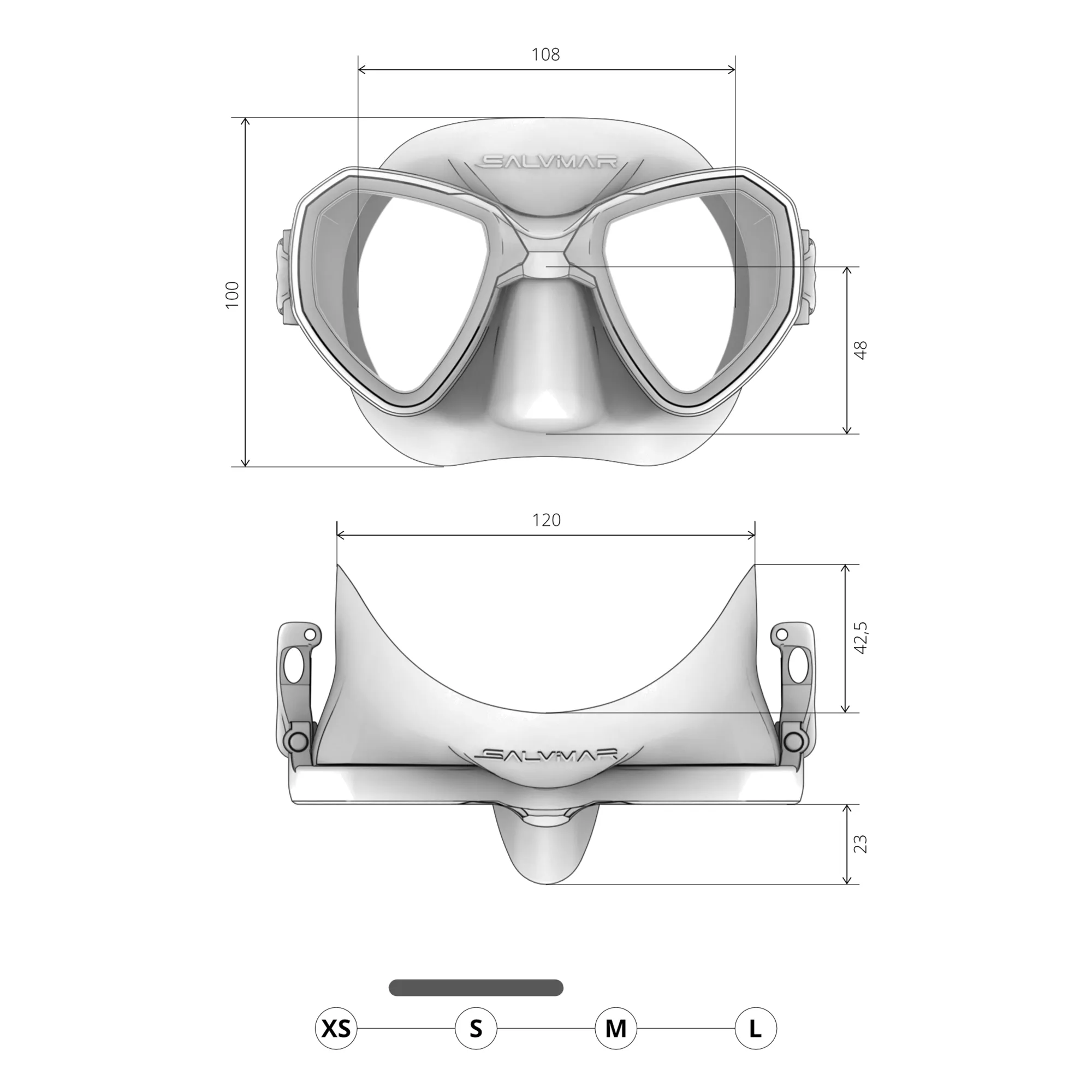Salvimar Máscara Morpheus Mid Aquamarine