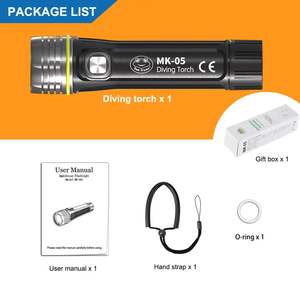 Sea Frogs MK-05 Linterna Amphibious 1000lm