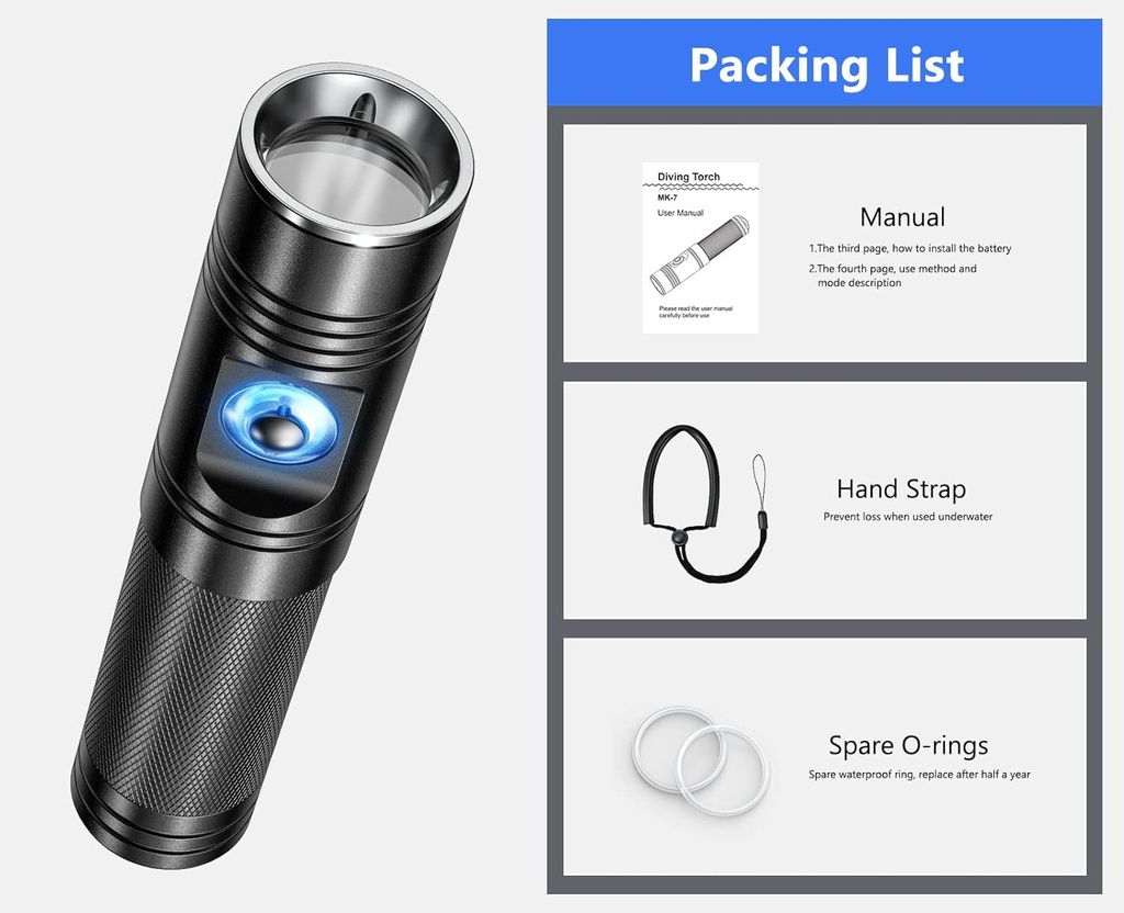 Sea Frogs MK-07 Linterna Amphibious 800lm