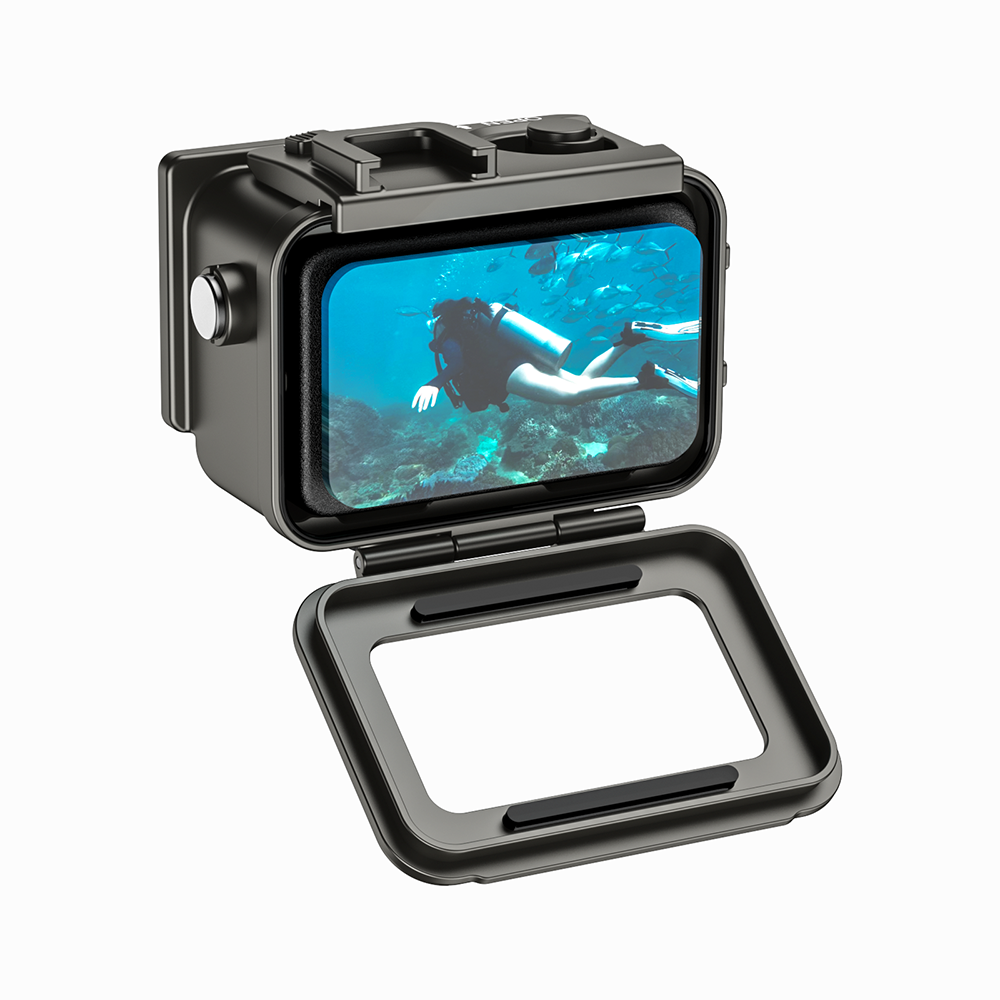 Sea Frogs Carcasa Aluminium 60m Negro para DJI Osmo Action 5/4/3 Pro