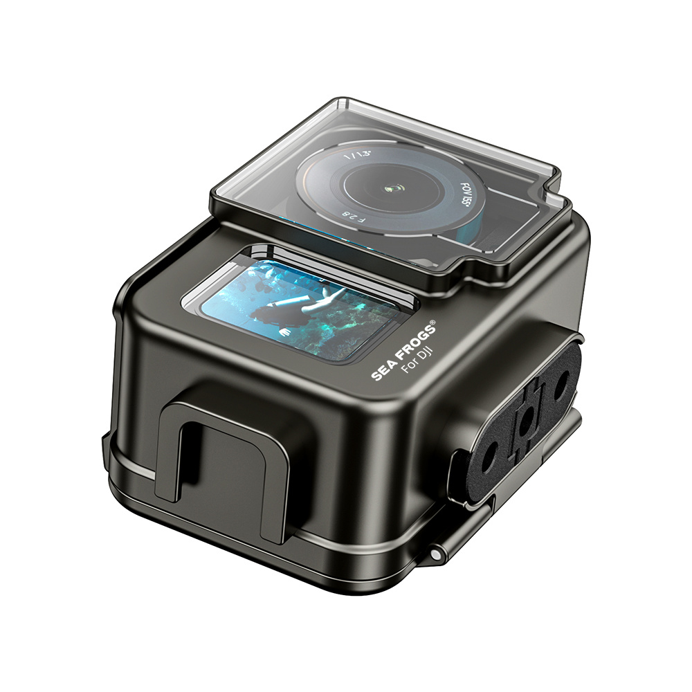 Sea Frogs Carcasa Aluminium 60m Negro para DJI Osmo Action 5/4/3 Pro