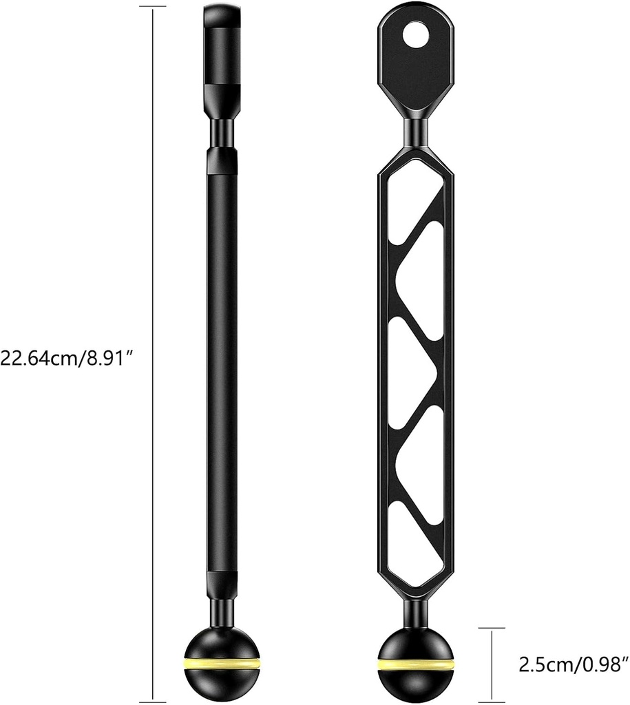 Sea Frogs Brazo Aluminio Bola / YS 22.5cm (8'')