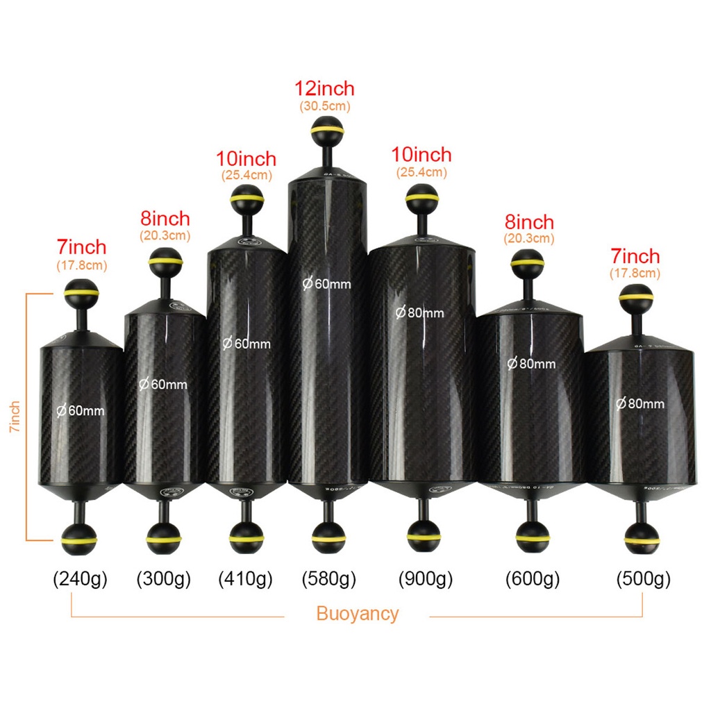 Sea Frogs Brazo Flotante Doble Bola 200x80mm 7" (+500g)