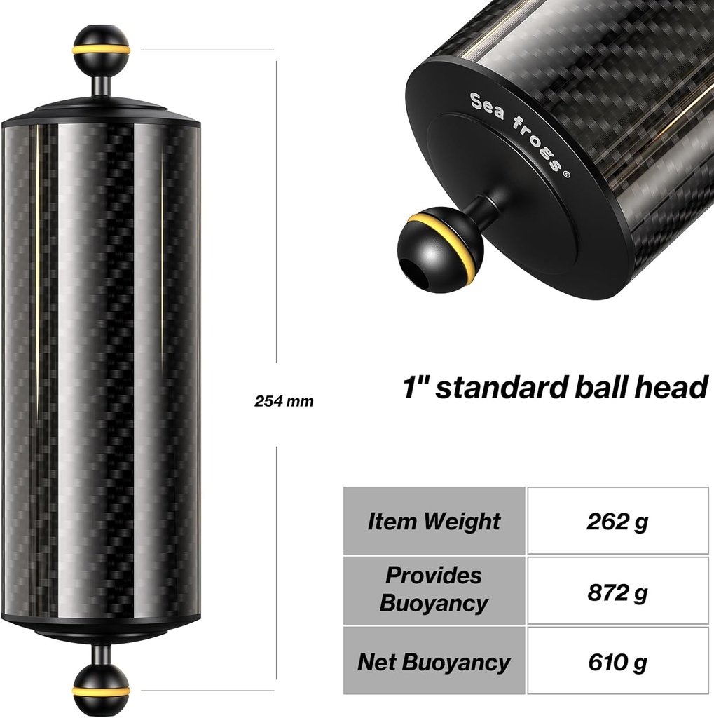 Sea Frogs Brazo Flotante Doble Bola 280x80mm 10" (+900g)