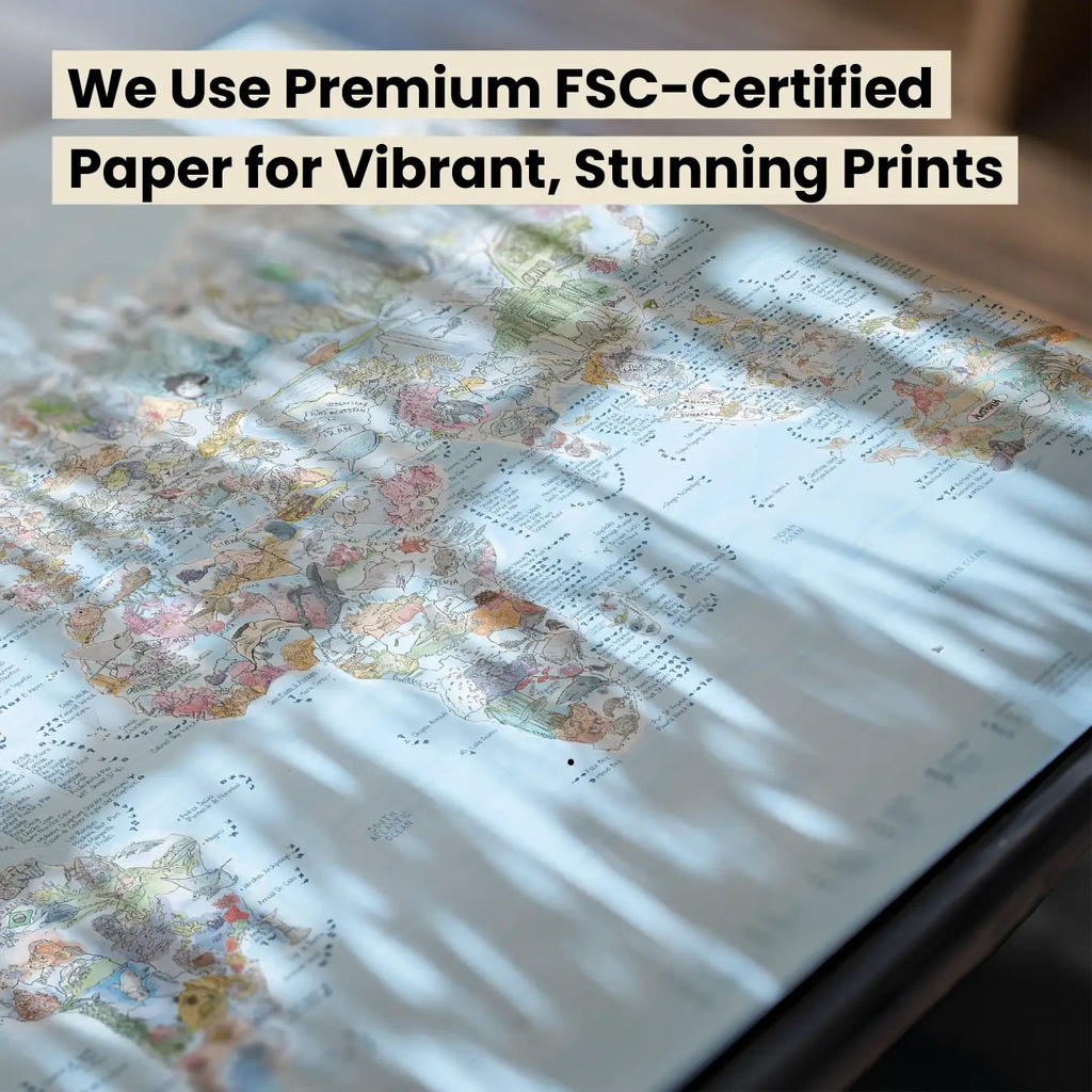 Awesome Maps Dive Map 97x56cm