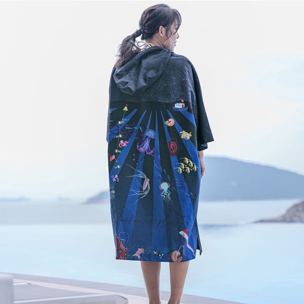 Oceanarium Poncho Toalla Blackwater Plankton