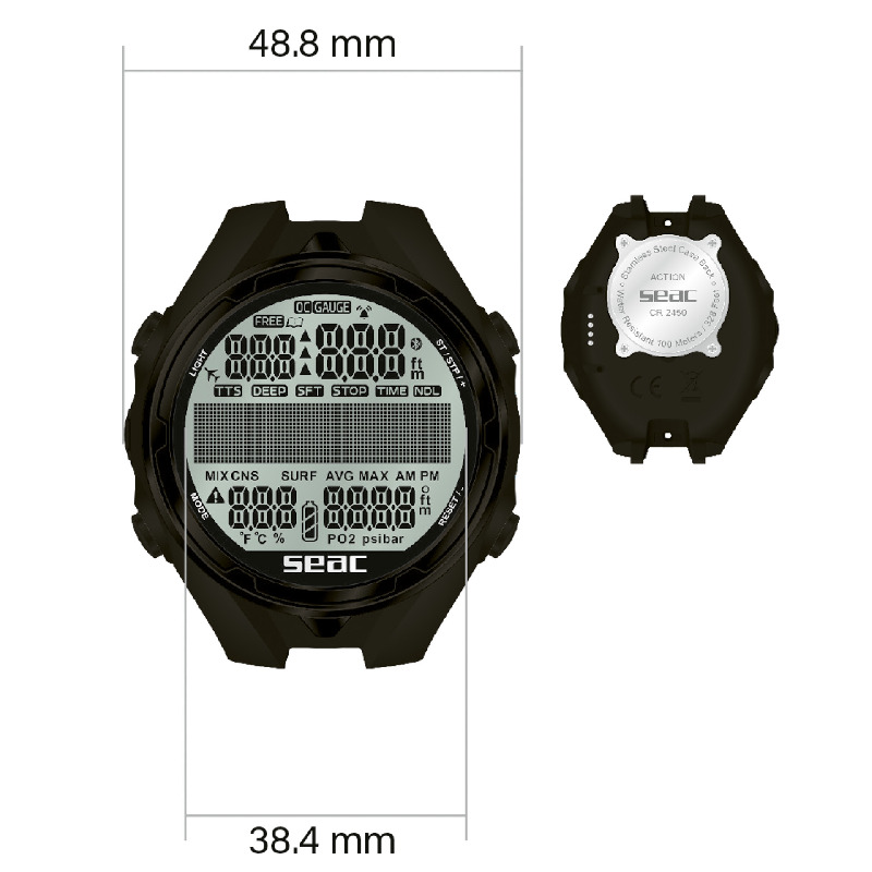 Seac Action HR Negro / Azul