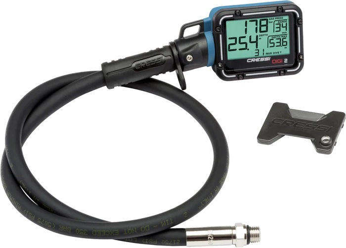 Cressi Consola Digi 2 Azul con Latiguillo 84cm