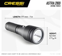 Cressi Linterna Astra 2100lm