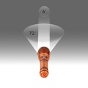 Tecline LED Light Zoom 1500lm Naranja