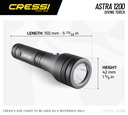 Cressi Linterna Astra 1200lm