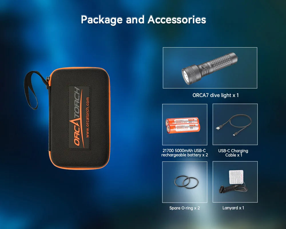 OrcaTorch Orca 7 3000lm Naranja