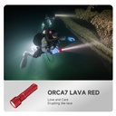 OrcaTorch Orca 7 3000lm Rojo