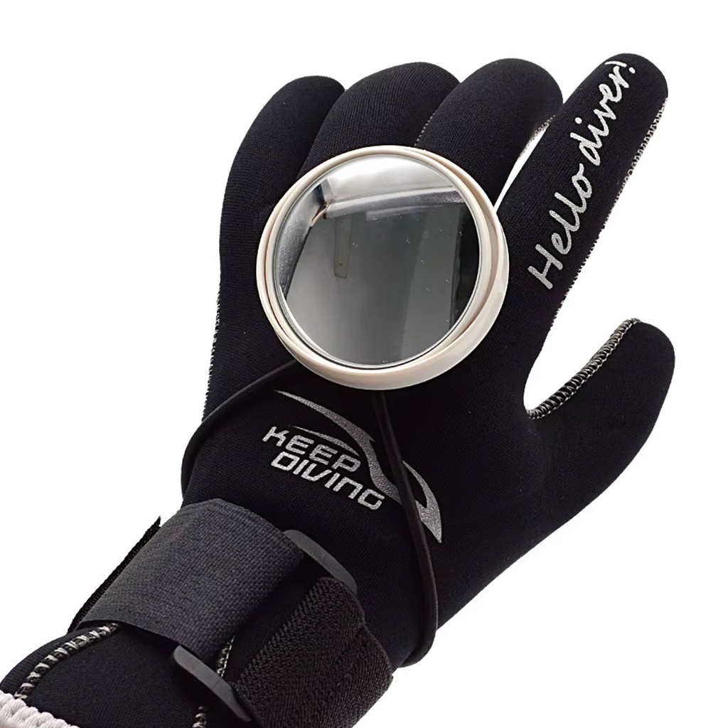 Keep Diving Espejo de Mano Blanco