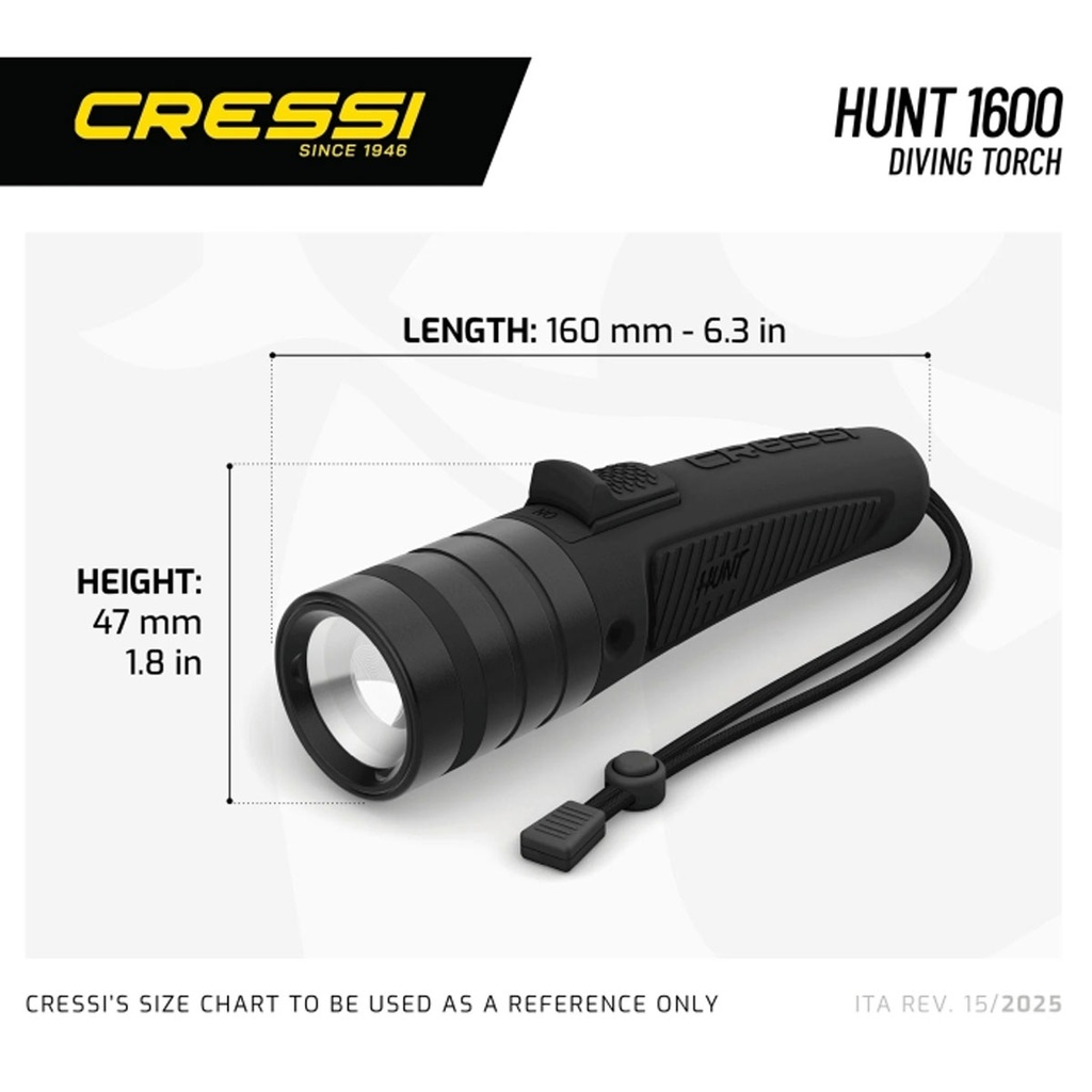 Cressi Linterna Hunt 1600lm Blanco