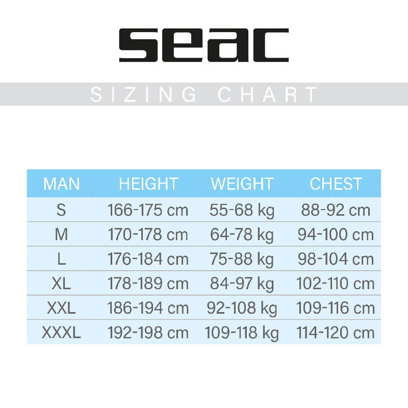Seac Feel-S 3mm Hombre Negro / Naranja