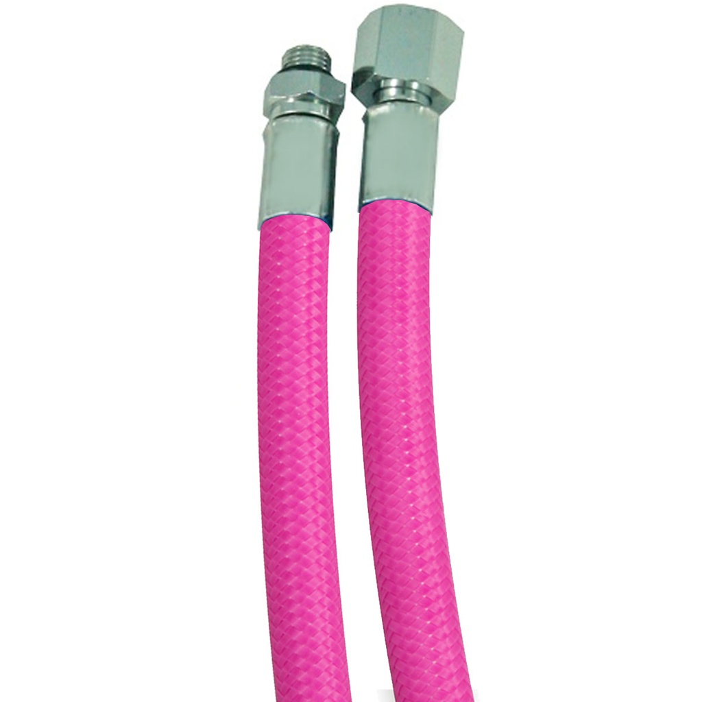 [LRF-PNK-0076] Metalsub Latiguillo LP Flex Regulador 76cm Rosa