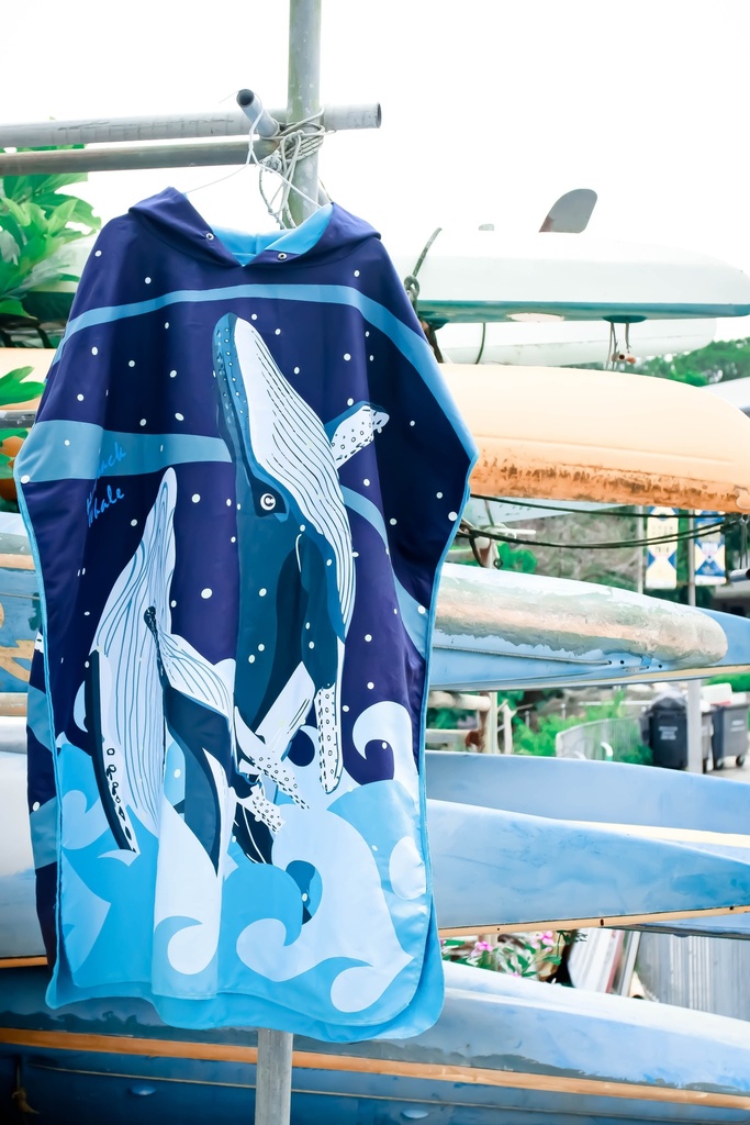[OC-T16] Oceanarium Poncho Toalla Humpback Whale