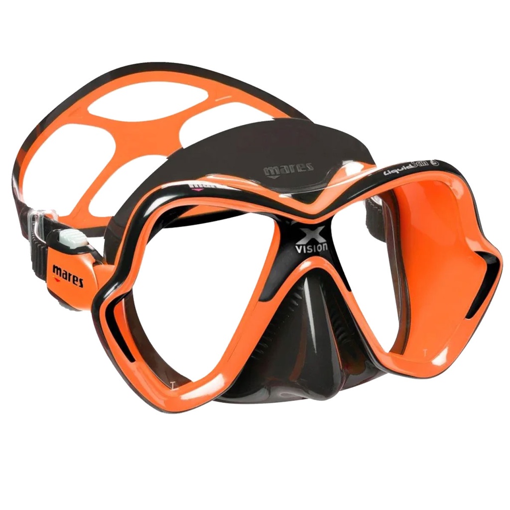 [411052 CL ORK-DGK] Mares Máscara X-Vision Ultra Liquid Skin Negro / Naranja
