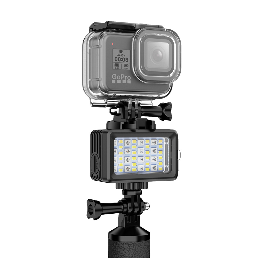 [SL-105 (ZH-01)] Sea Frogs Set GoPro Carcasa 40m con SL-105 LED RGB Light