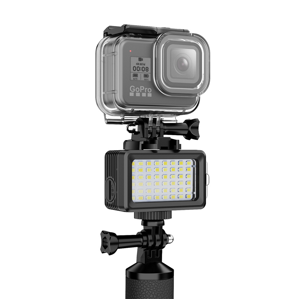 [SL-104  (ZH-02)] Sea Frogs Set GoPro Carcasa 40m con SL-104 LED RGB Light
