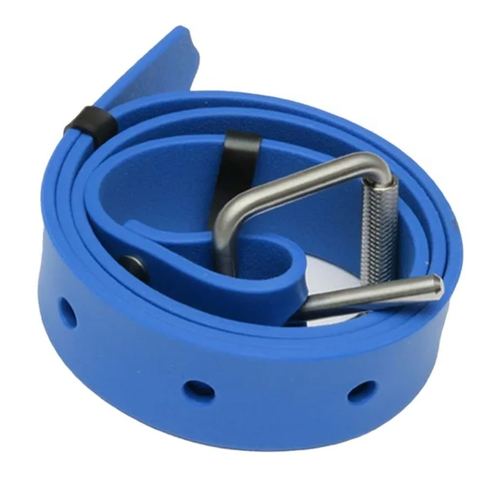 [BLT-SSI-BLU] Metalsub Cinturón Elastico Hebilla Inox Marsellés Azul