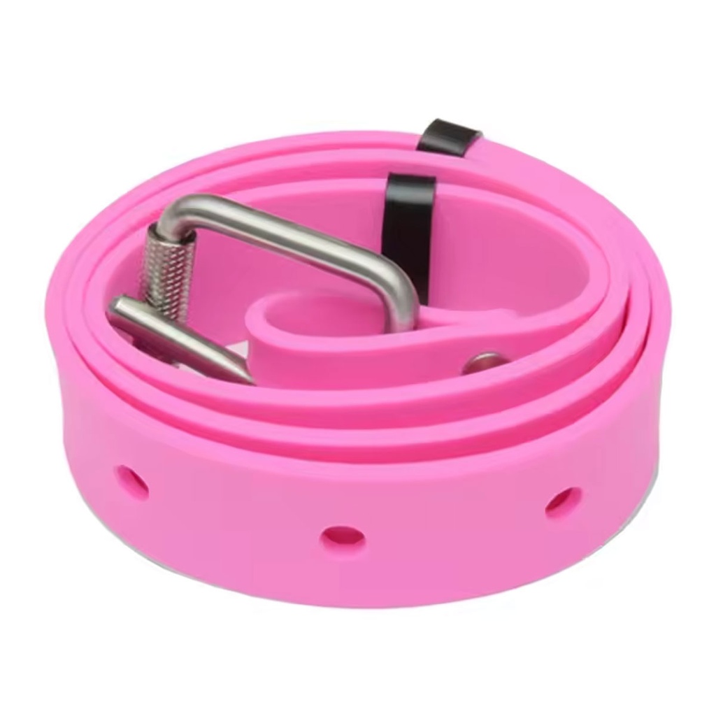 [BLT-SSI-PNK] Metalsub Cinturón Elastico Hebilla Inox Marsellés Rosa