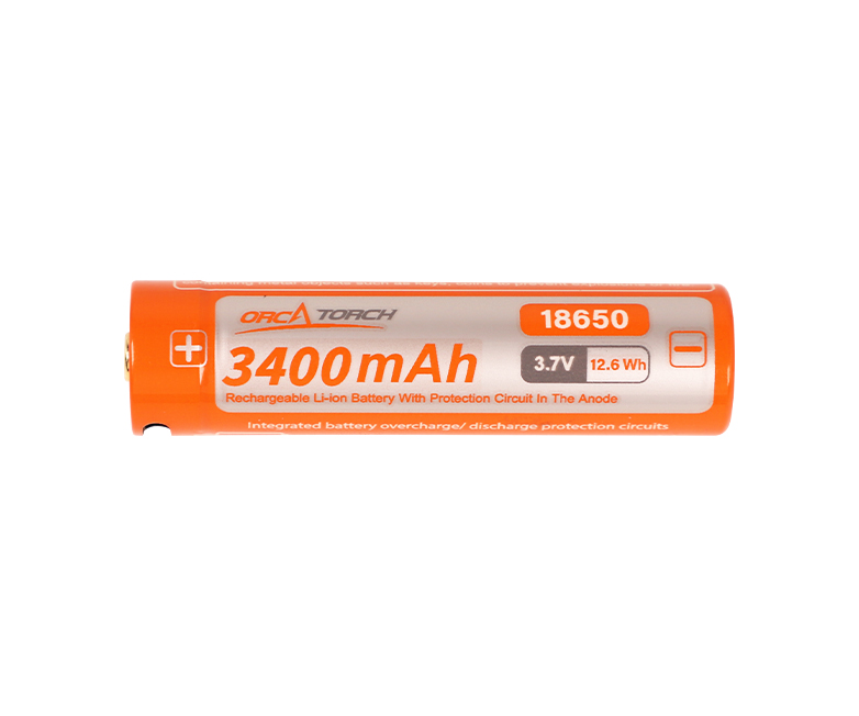 [ORCA 18650/USB] OrcaTorch Batería Recargable 18650 USB-C 3400mAh