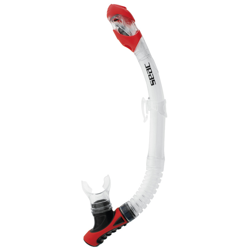 [0840038001720A] Seac Reverse Dry Snorkel Transparent / Red