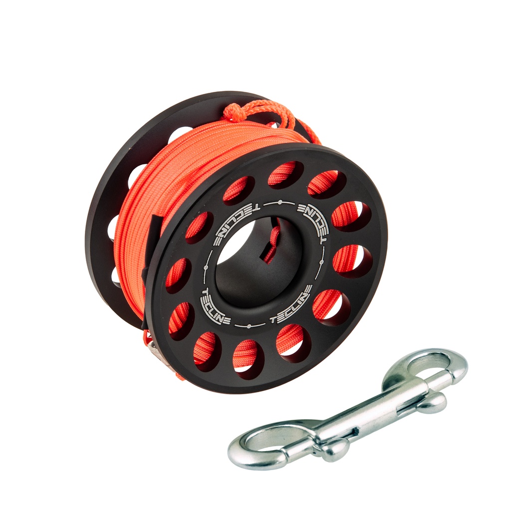 [T03194-1] Tecline Carrete Alumino 30m Negro