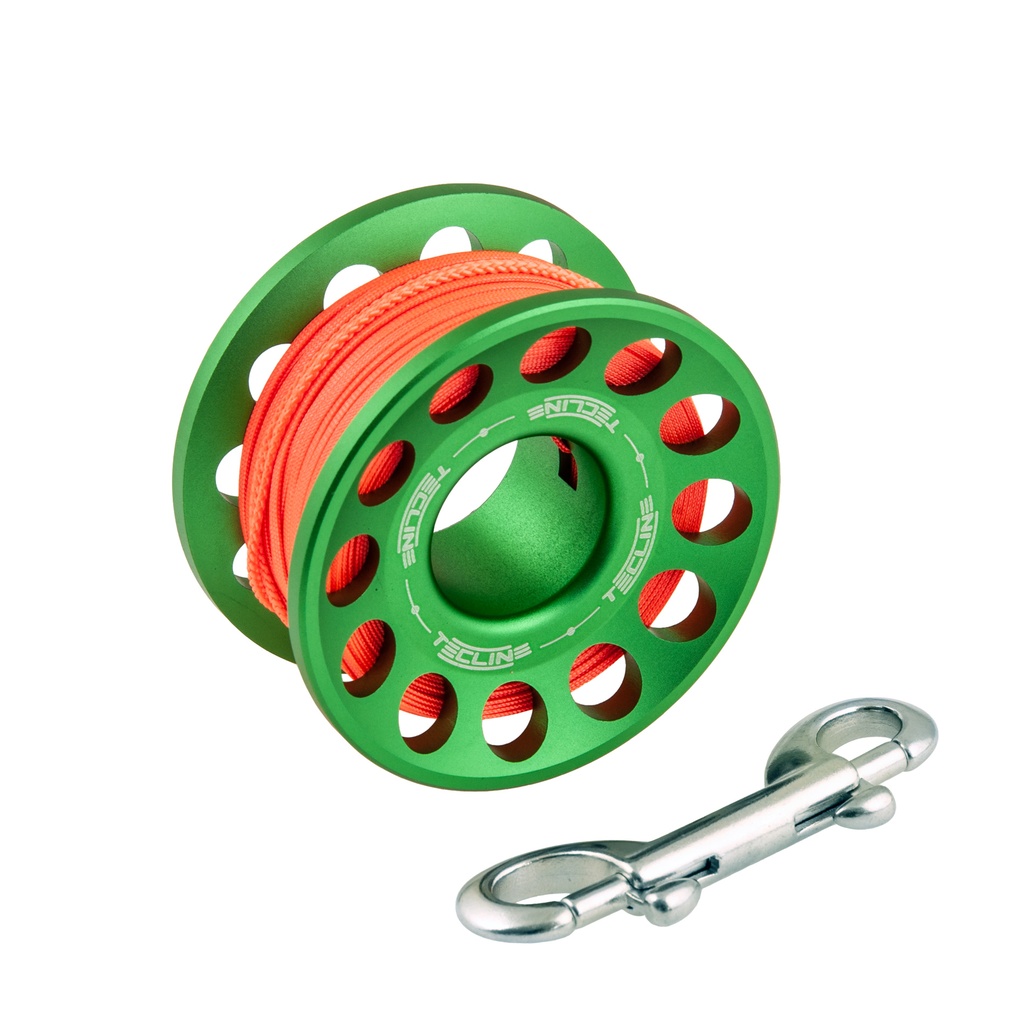 Tecline Carrete Alumino 30m Verde