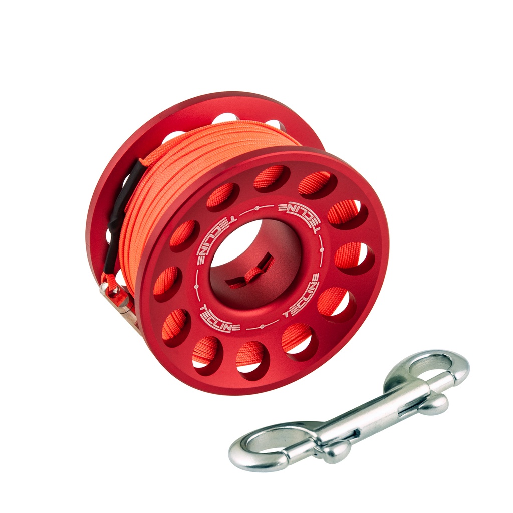 Tecline Carrete Alumino 30m Rojo