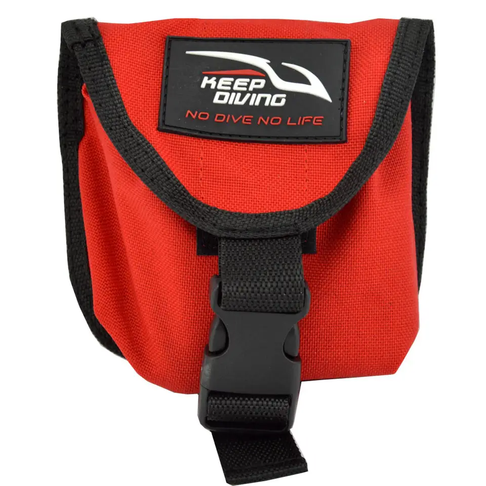 [KD-TPOC-RD-2kg] Keep Diving Trim Pockets Bolsillo de Lastre 2kg (1ud) Rojo