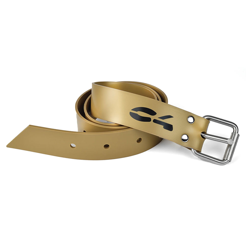 [0BELTC4MANYGO] C4 Cinturón Elastico Hebilla Nylon Marsellés Dorado