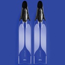 C4 Aletas Umberto Pelizzari Ghost Transparente / Negro
